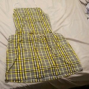 Two piece skirt and crisscross back top